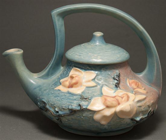 Roseville art pottery teapot in the