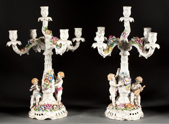 Pair of Schierholz porcelain figural 780ab