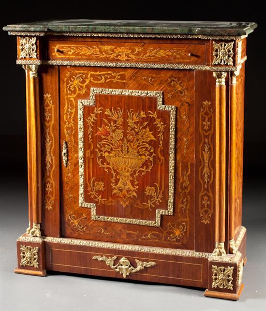 Louis XVI style brass-mounted marquetry