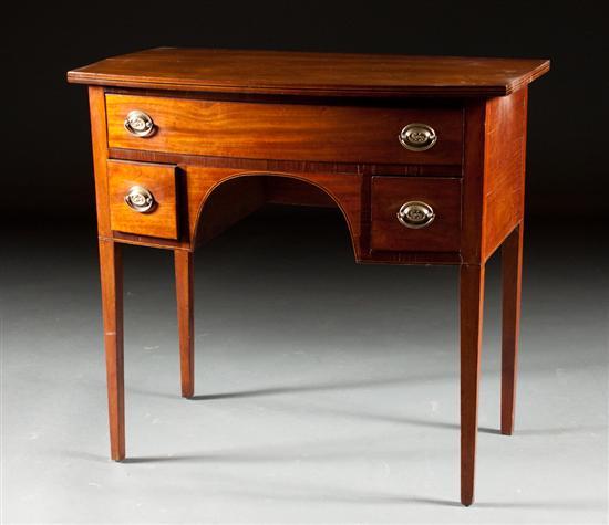 Regency inlaid mahogany bow front 78107