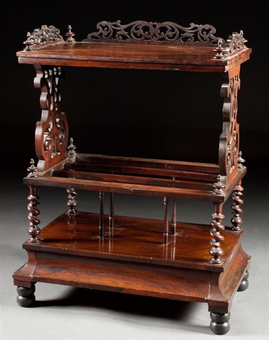 Elizabethan Revival carved rosewood