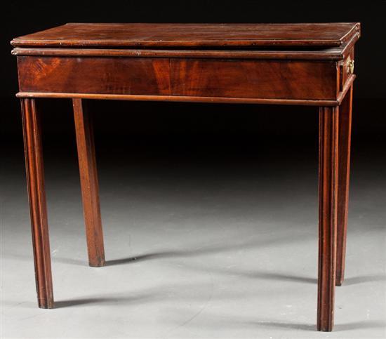 Chippendale carved mahogany flip-top