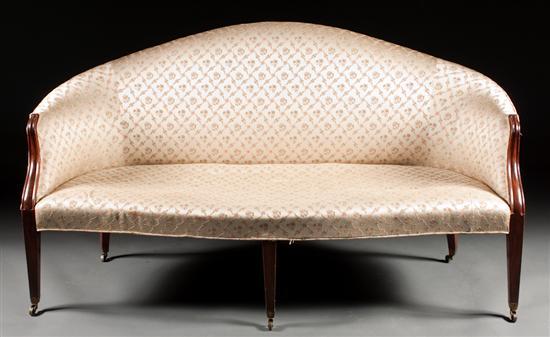 George III style mahogany upholstered