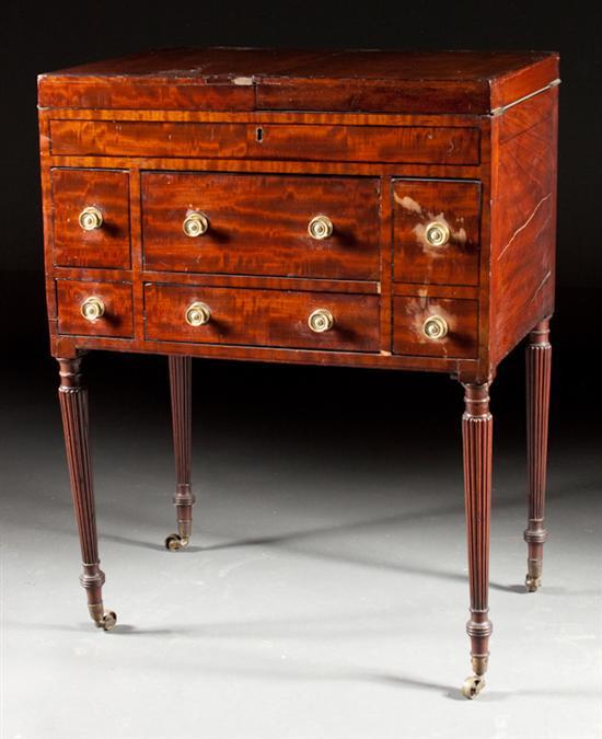 Regency inlaid mahogany beau brummel