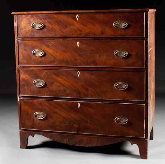 George III carved mahogany chest 7816a
