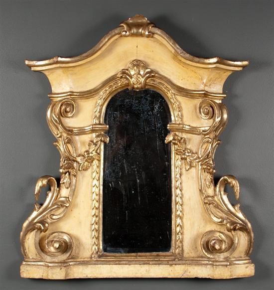 Baroque carved and painted parcel gilt 78175
