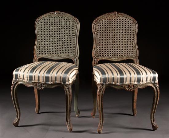 Pair of Louis XV style painted