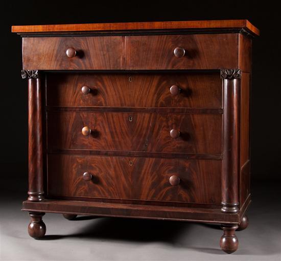 American Classical mahogany chest