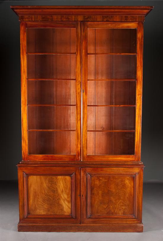 Victorian mahogany and glazed panel