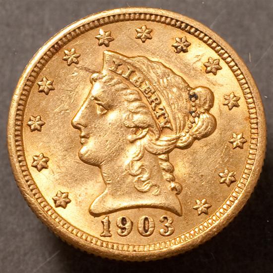 U.S. Coronet type gold Quarter