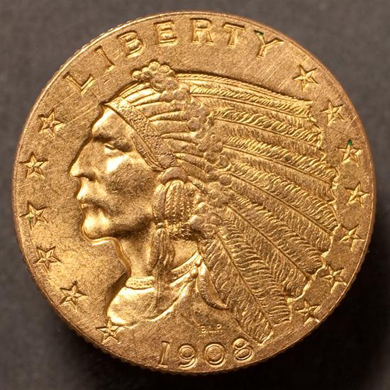 U. S. Incuse Indian Head type gold