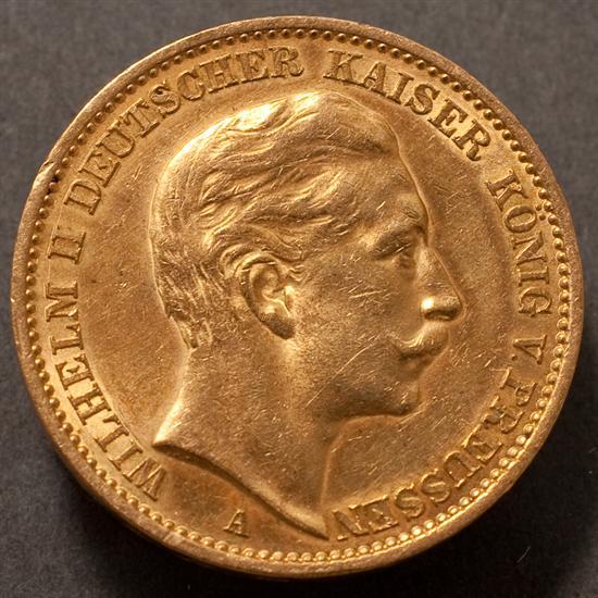 Prussian gold 20-Mark of Kaiser