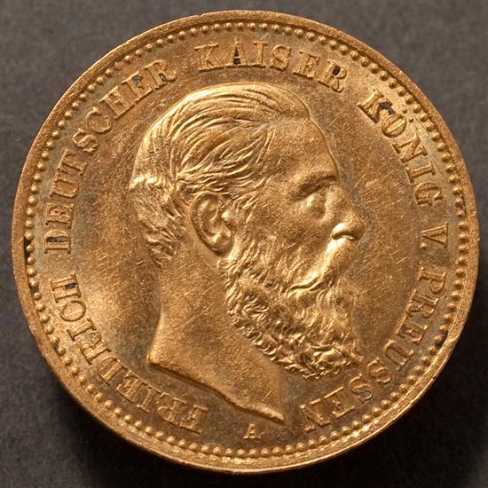 Prussian gold 10-Mark of Kaiser