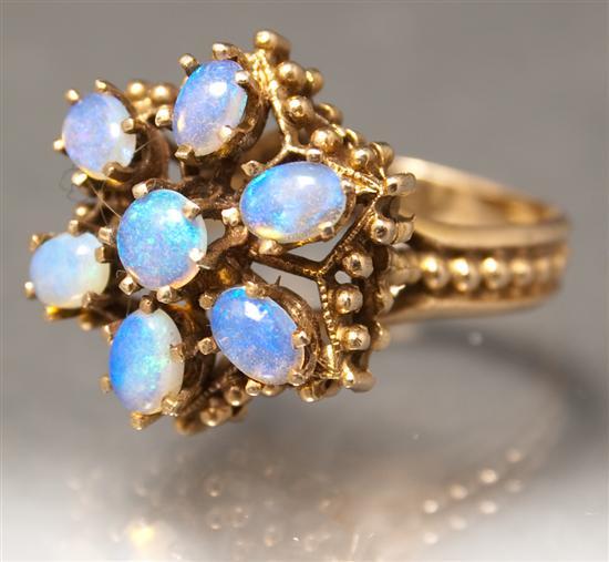 Lady s 14K yellow gold and opal 77f5d