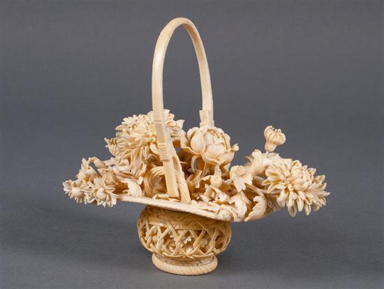Chinese carved ivory floral bouquet 78371