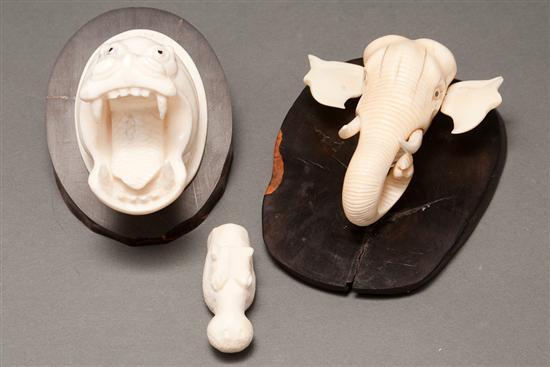 Continental carved ivory hippopotamus 78393