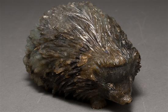 Continental carved hardstone hedgehog