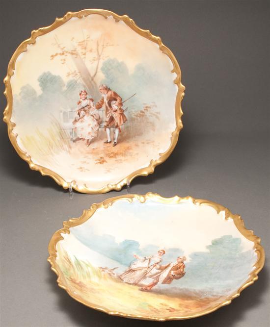 Pair of Limoges paint and transfer 783de