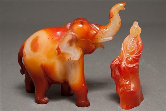 Chinese carved hardstone elephant 78414
