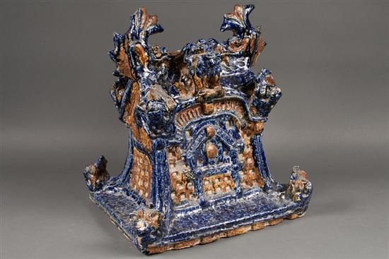 Chinese glazed terracotta temple-form