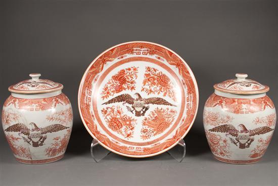 Pair of Chinese Export porcelain ginger