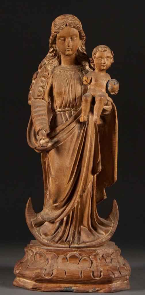 Continental carved wood figure 78466