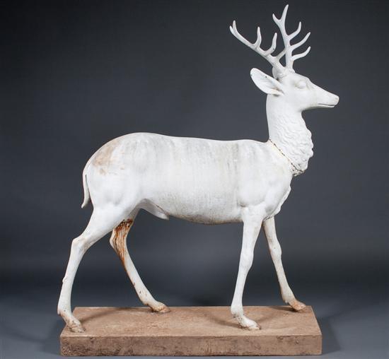 Painted cast iron deer attributed 78469