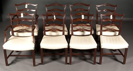 Set of eight Chippendale style