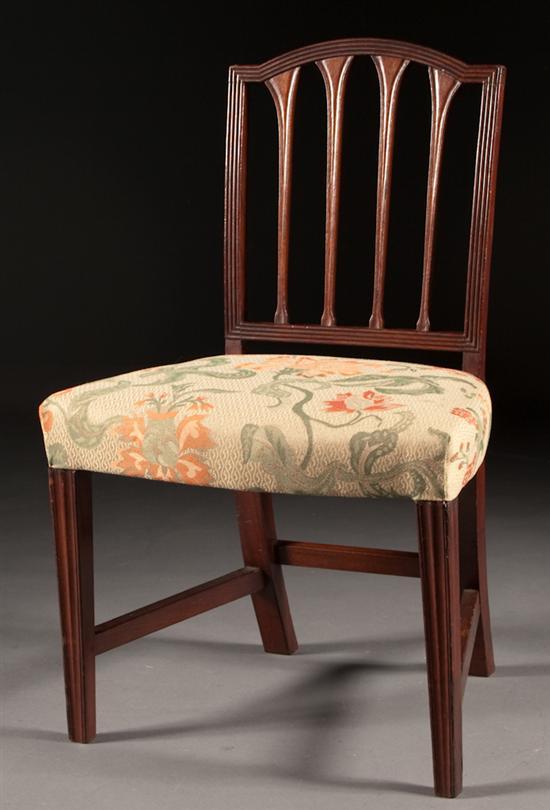 Federal mahogany side chair, Massachusetts,