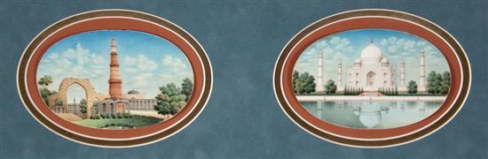 Pair of 19th century gouaches on 7850b