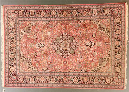 Kashmiri silk rug Kashmir circa 7859b
