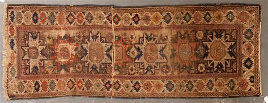 Antique Kazak runner circa 1920  7859f