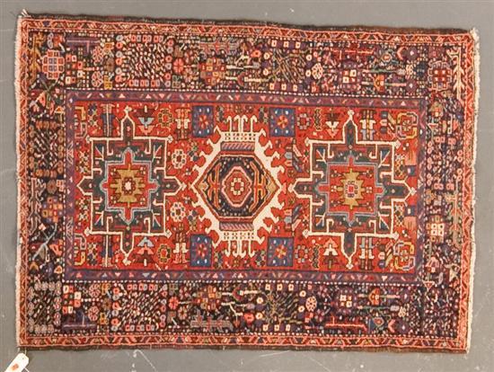 Antique Karaja rug, Iran, circa