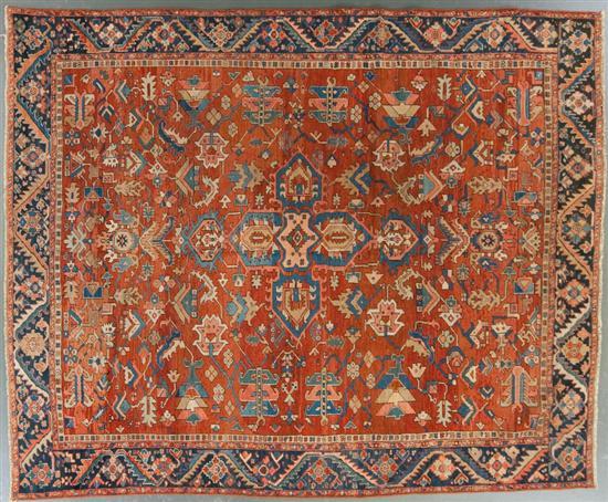 Antique Heriz carpet, Iran, circa