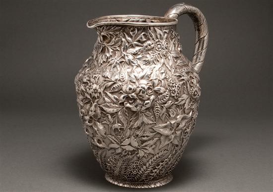 American repousse silver water