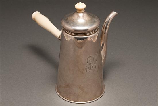 American silver coffee pot, Gorham,