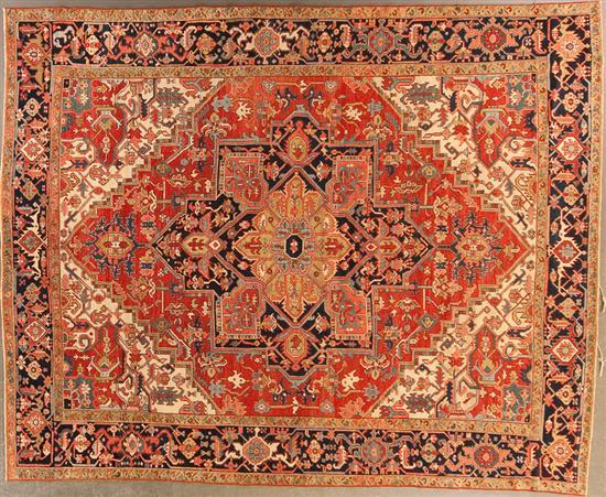 Antique Serapi rug Persia circa 781f3