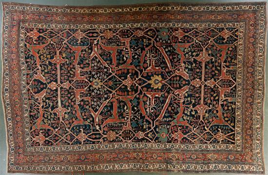 Unusual antique Bijar carpet Persia  781ff