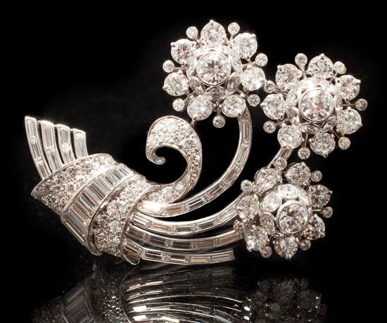 Tiffany & Co. Art Deco diamond brooch