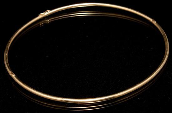 14K yellow gold tubular linked choker