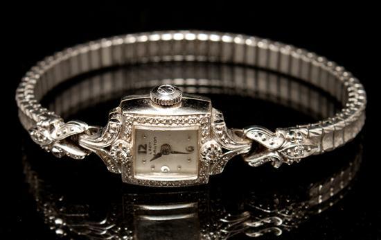 Hamilton 14K white gold and diamond