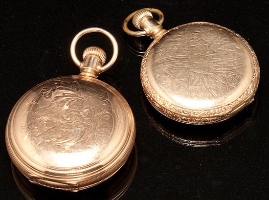 Two gold filled hunting-case pocket