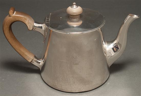 English sterling silver teapot, bearing