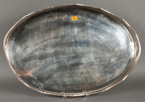 English silver-plate on copper oval