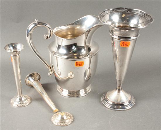 American sterling silver water pitcher,