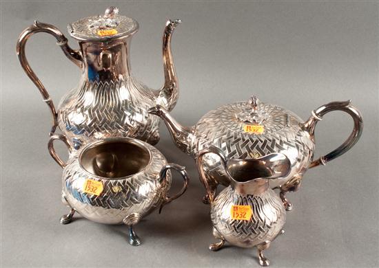English silver-plated partial coffee