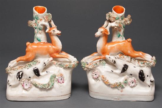 Pair of Staffordshire earthenware 78313