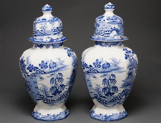 Pair of Chinoiserie decorated china