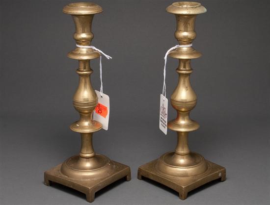 Pair of Russian cast brass candlesticks  78326