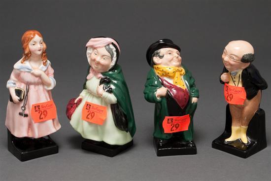 Four Royal Doulton china figures after